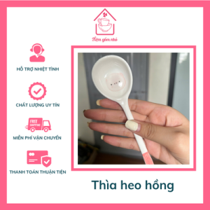 Thìa sứ heo hồng passtel