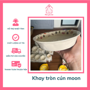 Khay tròn cún moon