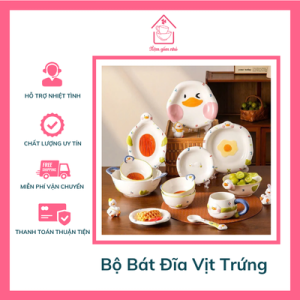 Bộ bát đĩa vịt trắng