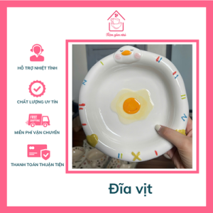 Đĩa tròn vịt sứ trắng cao cấp