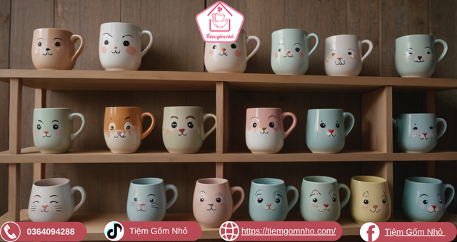 Cốc sứ dễ thương phong cách Hàn Quốc
