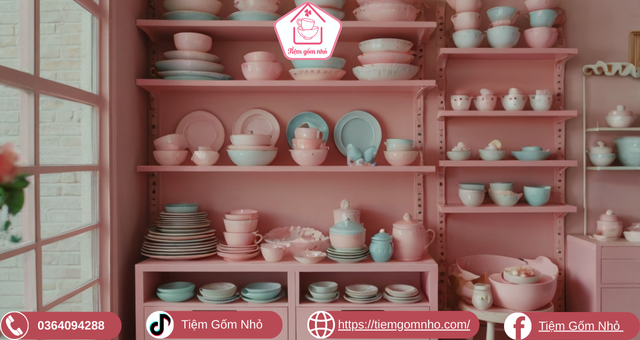 Chén bát sứ giá rẻ tại Shop Gốm Pinky