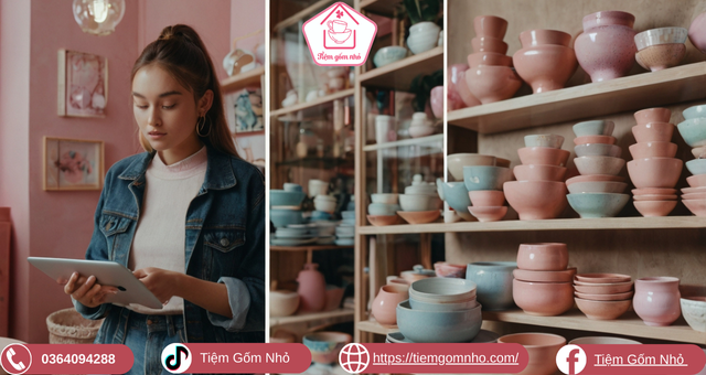Mua chén bát sứ giá rẻ online hay trực tiếp