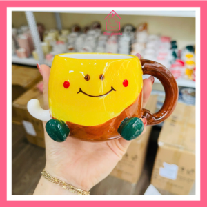 Ly gốm khoai lang dễ thương vui vẻ