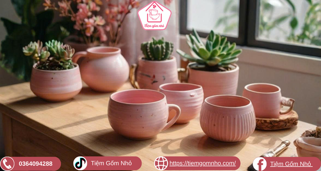 Trang trí cốc bát đĩa với gốm sứ DIY