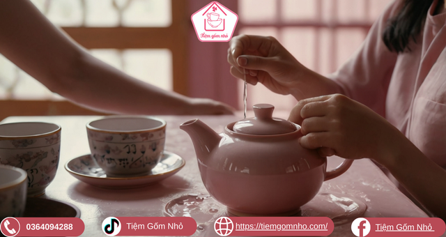 Cách bảo quản bộ ấm chén gốm sứ Bát Tràng